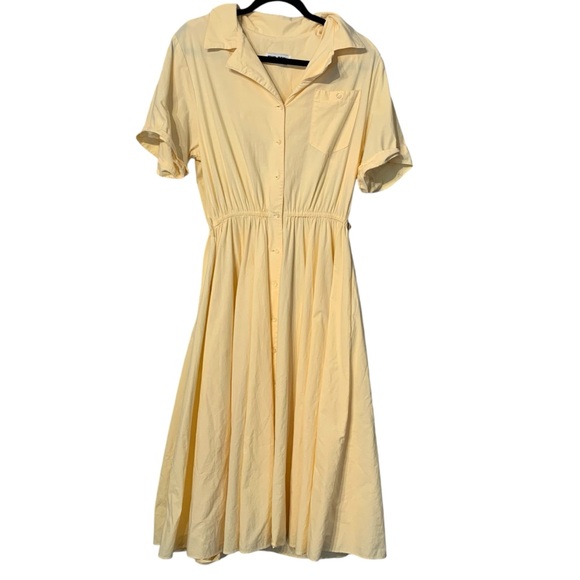 Vintage Dresses & Skirts - VINTAGE | Two‎ Dee’s Pale Yellow Dress - Sz 14